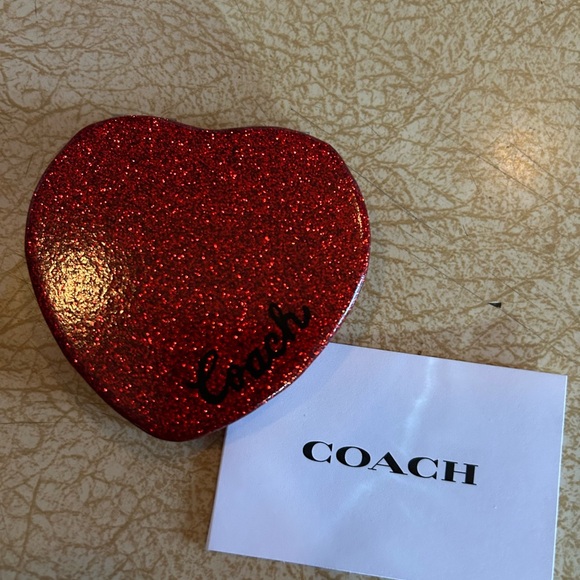 Coach Black Wristlet with Colorful Rainbow Detail & Coach Compact Mirror - Picture 4 of 5